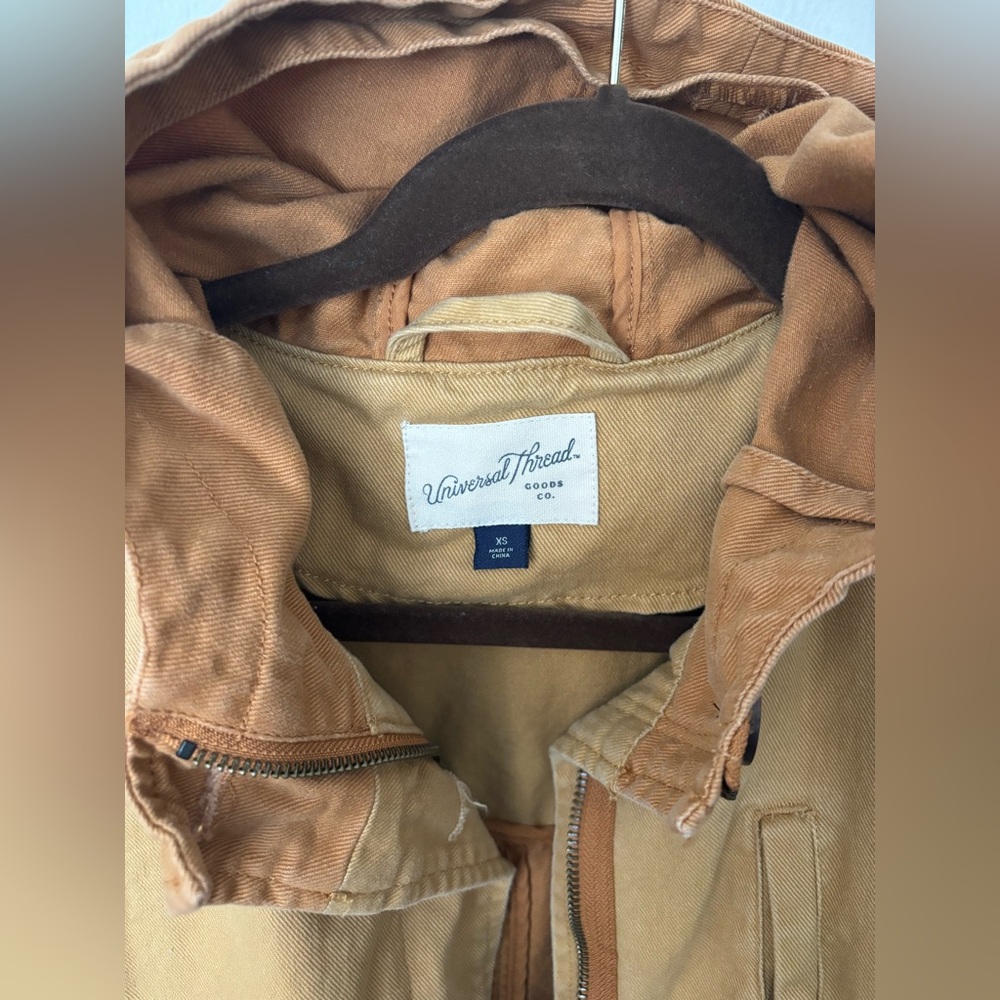 Universal Thread Tan Hooded Jacket - image 6